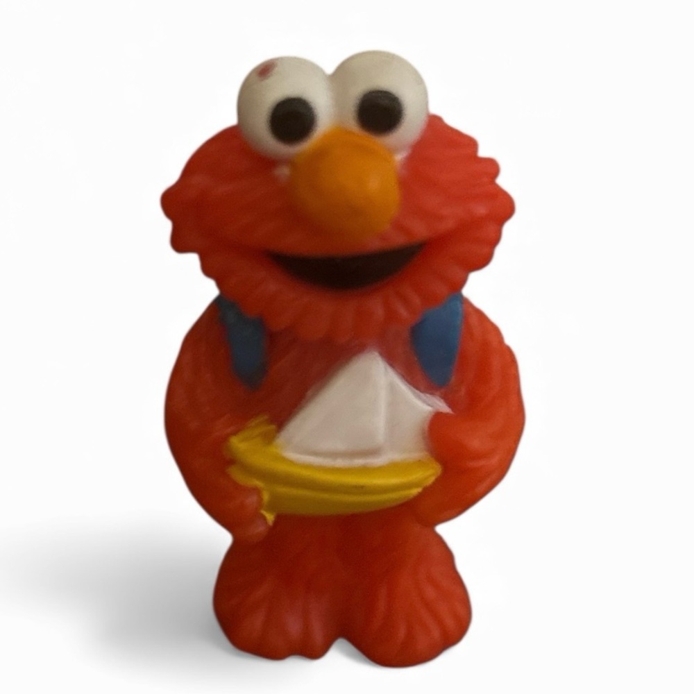 Vintage Elmo With Backpack Plastic 3 In Sesame Street - Picture 4 of 5